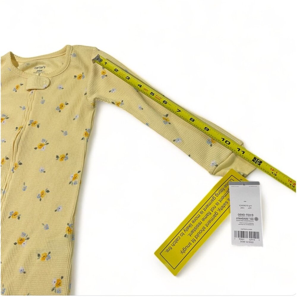 Baby Girl (24M) Carters(R) 1pc. Floral Textured Sleeper | New - Picture 4 of 7
